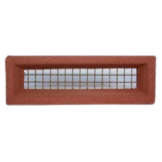208 Terracotta vent 230x75 Brass Wire